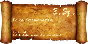 Bika Szimonetta névjegykártya